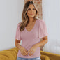 Women's Thread Knitted Casual Versatile T-shirt - Hiccupzz