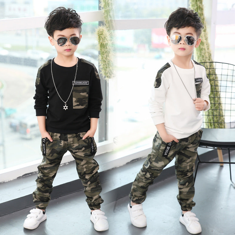 Camouflage long sleeve kids suit - Hiccupzz