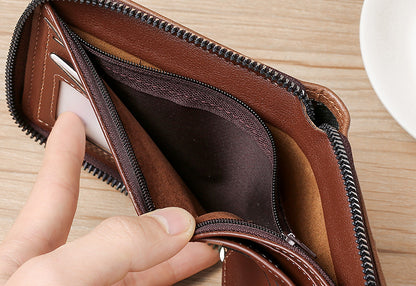 Men's Short Casual Fashion Zipper Wallet - Hiccupzz