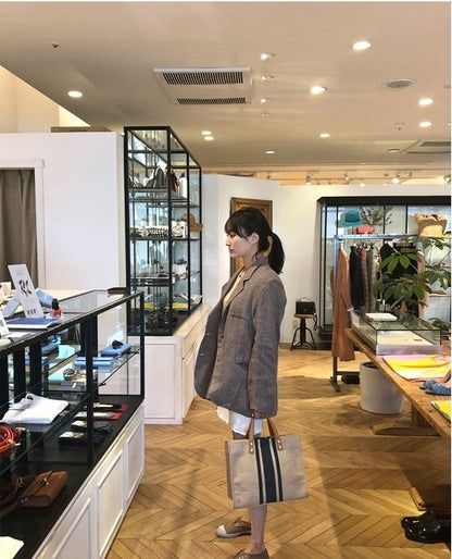 Women's Portable Briefcase Canvas Large Capacity Bag - Hiccupzz