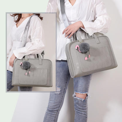 Leather waterproof fashion female laptop bag - Hiccupzz