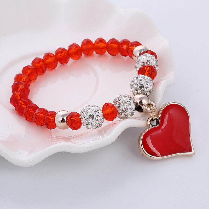 Crystal Butterful Bracelet & Bangle Elastic Heart Bracelets - Hiccupzz