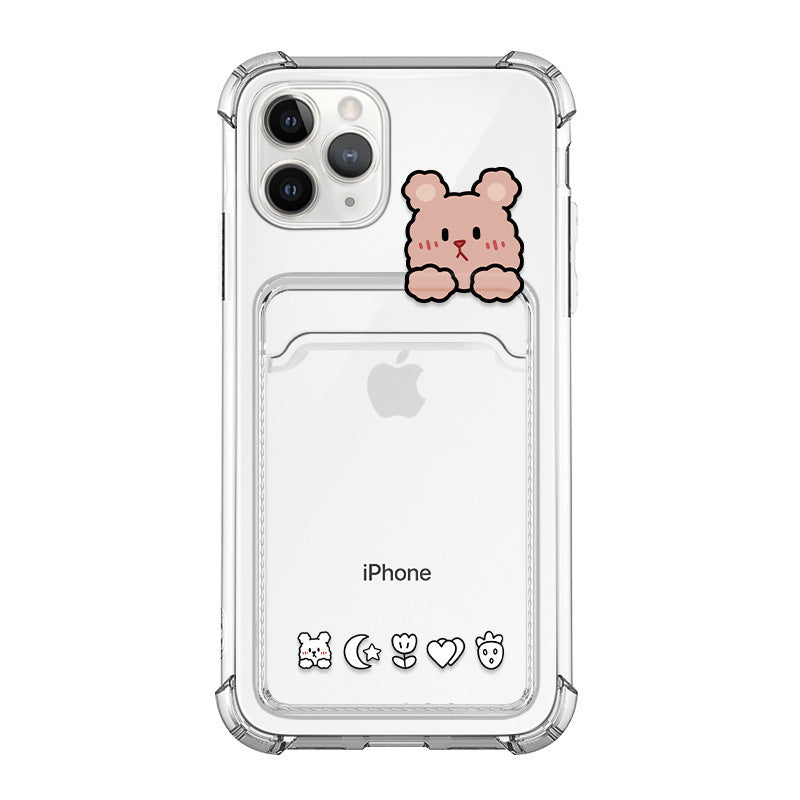 Bear Transparent Shell Mobile Phone Case