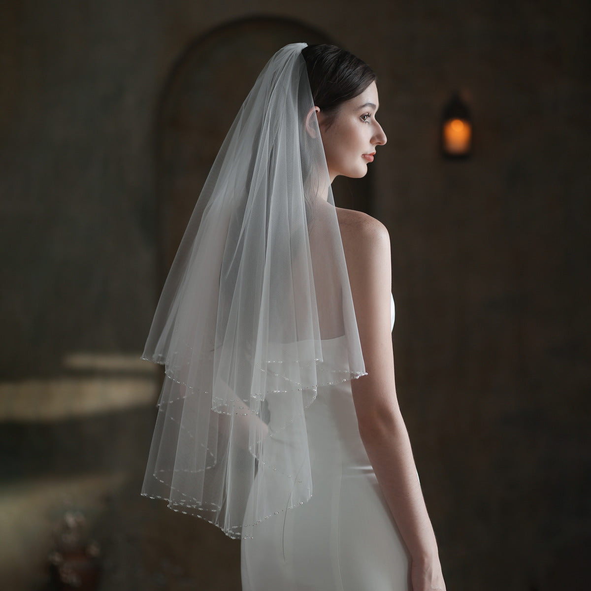 Exquisite Handmade Beaded Bridal Veil - Hiccupzz