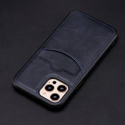 Card-inserting Leather Case Back Cover Type Protective Case - Hiccupzz