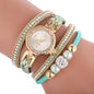 Leather bracelet Quartz luxury winding diamond wristwatch for women - Hiccupzz