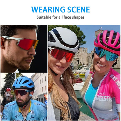 NRC 3 Lens UV400 Cycling Sunglasses TR90 Sports Bicycle Glasses MTB Mountain Bike Fishing Hiking Riding Eyewear for men women - Hiccupzz