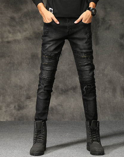 Casual Ripped Denim Pants High Street Jeans For Men - Hiccupzz