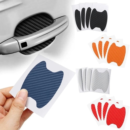 4Pcs/Set Car Door Carbon Fiber Scratches Resistant Cover