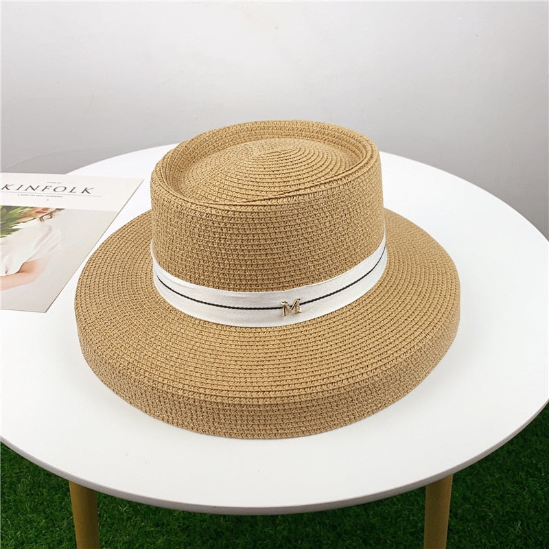 Summer hat new female sun hat folding beach hat big brim travel sunscreen Hepburn wind sun hat travel