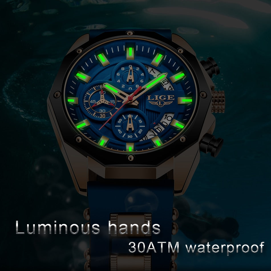 2023 New Fashion Men's Top Brand Luxury Silicone Sport Watches