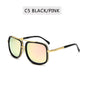 New Fashion Big Frame Sunglasses Men Square  Metal Sun Glasses Women Retro Sun Glasses Vintage High Quality Gafas Oculos De Sol - Hiccupzz