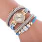 Leather bracelet Quartz luxury winding diamond wristwatch for women - Hiccupzz
