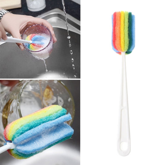 Bottle Scouring Pad Cleaning Brush Wash Scrubber Long Handled For Glass Cup Mug,Baby Feeding Milk Bottle Brushes,Cleaning Tools