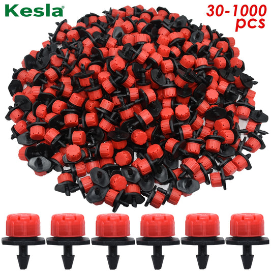 30-1000PCS 4/7mm Garden Irrigation Nozzle Adjustable Water Sprinkler