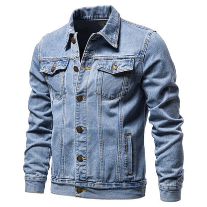 Hot Sale Blank Wash Blue Plus Size Jacket denim for Men Cotton Jackets Jeans In Stock Wholesale OEM Custom - Hiccupzz