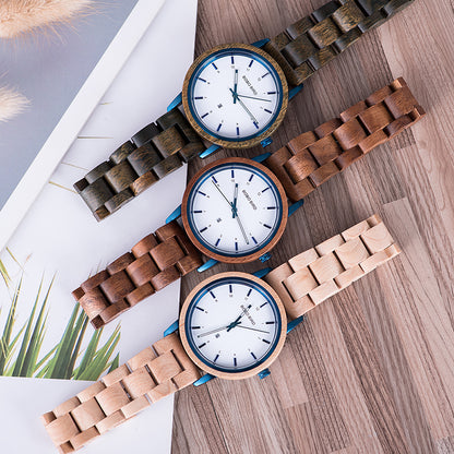 Bobo Bird Steel and Wood Quartz Watch - Fashion Men’s and Women’s Timepiece - Hiccupzz