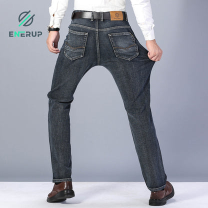 Classic Casual Straight-leg High Waist Men's Jeans Pants - Hiccupzz