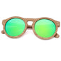 Handmade Retro Wooden Polarized Men's Sunglasses Round shape UV400 - Hiccupzz