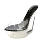 Private label trendy transparent sexy women's super high heel sandals - Hiccupzz