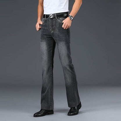 Modis Big Flared Boot Cut Leg Flared Loose Fit high Waist Male Designer Classic Denim Jeans - Hiccupzz