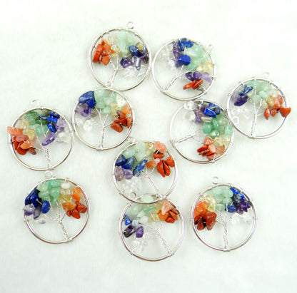 Natural Gem Stone Quartz Crystal 7 Chakras Tiger Eye - Hiccupzz