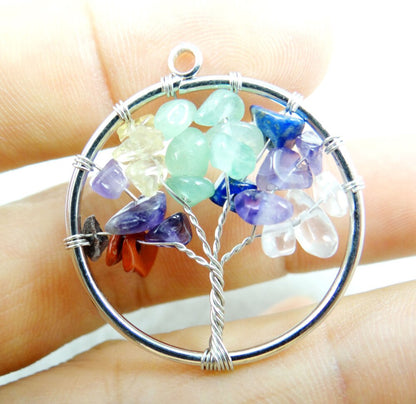 Natural Gem Stone Quartz Crystal 7 Chakras Tiger Eye - Hiccupzz