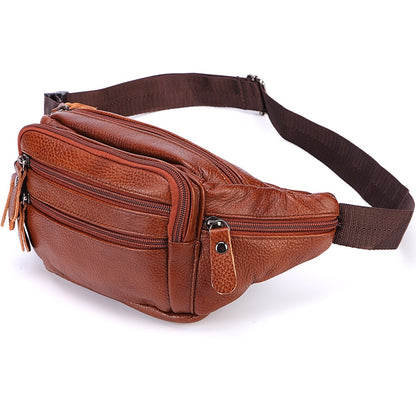 Fashion Men Genuine Leather Fanny Bag for Phone Pouch - Hiccupzz