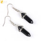 Hexagonal Reiki Natural Stone Crystal Earrings - Hiccupzz