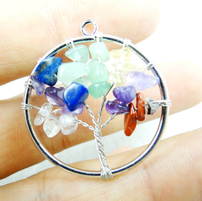 Natural Gem Stone Quartz Crystal 7 Chakras Tiger Eye - Hiccupzz