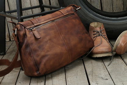 Vintage Genuine Leather Messenger Bag for men - Hiccupzz
