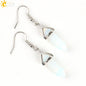 Hexagonal Reiki Natural Stone Crystal Earrings - Hiccupzz