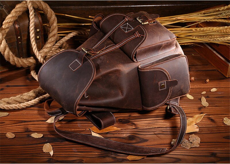 100% Genuine Leather Women/Men Backpack