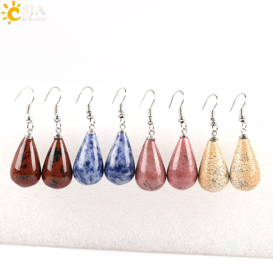 Tear Water Drop Natural Stone Pendant