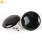 Women Girl Summer Jewelry Round Natural Stone Bead Clip on Earrings - Hiccupzz
