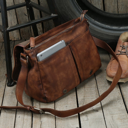Vintage Genuine Leather Messenger Bag for men - Hiccupzz