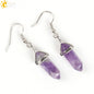 Hexagonal Reiki Natural Stone Crystal Earrings - Hiccupzz