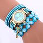 Leather wristwatch bracelet Quartz luxury key winding watches for women - Hiccupzz