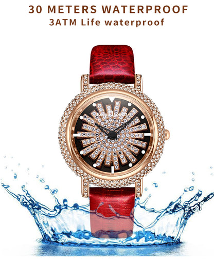 Latest Design Rhinestone Luxury Waterproof Japan Quartz Wrist Watches for Women - Hiccupzz