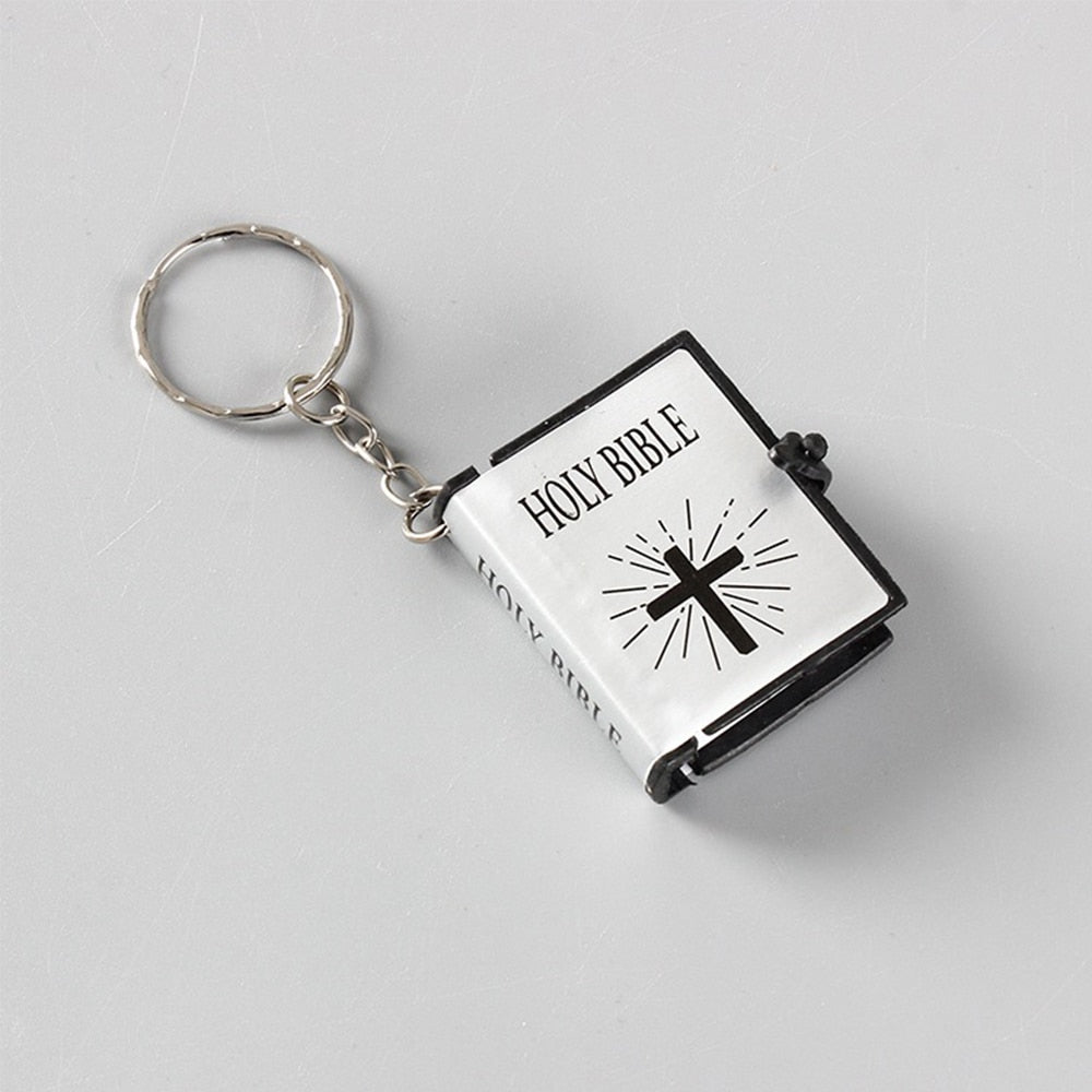 Accessories Charm Mini Cross English Religious Cross Keyrings Bags Pendant Car Key Chains HOLY BIBLE Keychains - Hiccupzz