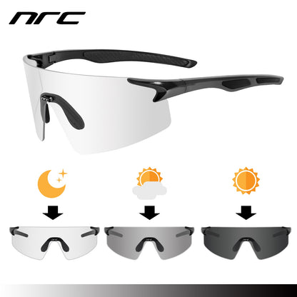 NRC 3 Lens UV400 Cycling Sunglasses TR90 Sports Bicycle Glasses MTB Mountain Bike Fishing Hiking Riding Eyewear for men women - Hiccupzz