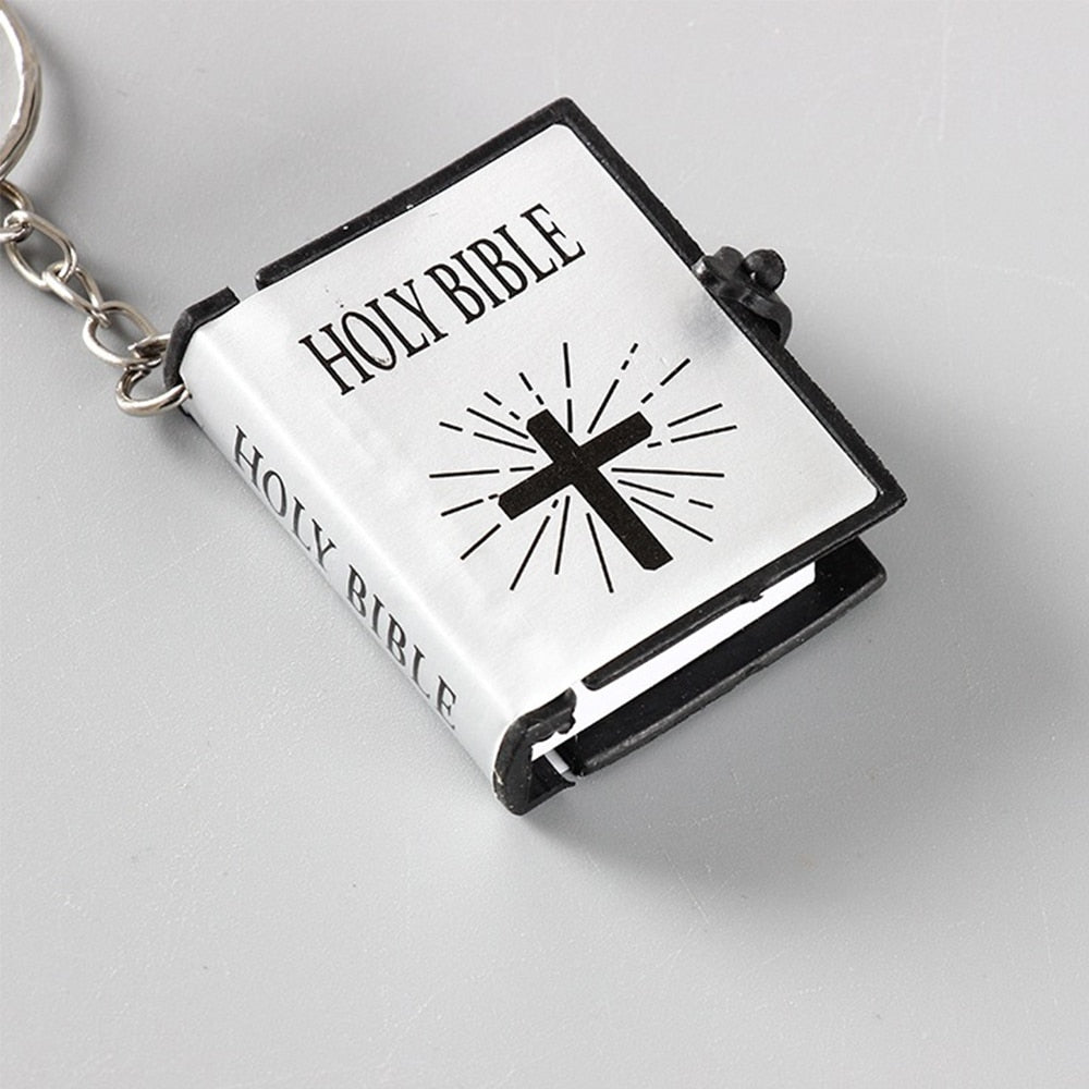 Accessories Charm Mini Cross English Religious Cross Keyrings Bags Pendant Car Key Chains HOLY BIBLE Keychains - Hiccupzz