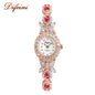 New Diamond Simple Iced Out Baguette Zircon quartz Watch Jewelry Female Watch Band Fancy Ladies Women's MOP Wrist Watches - Hiccupzz