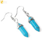Hexagonal Reiki Natural Stone Crystal Earrings - Hiccupzz