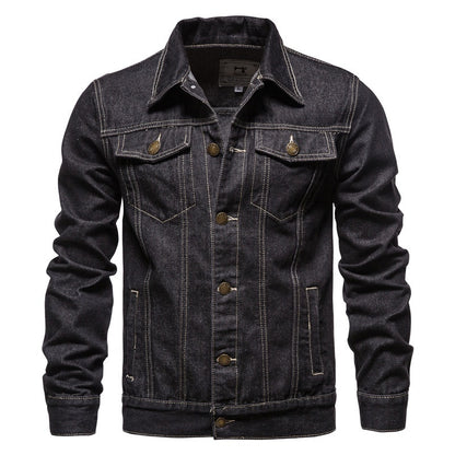 Hot Sale Blank Wash Blue Plus Size Jacket denim for Men Cotton Jackets Jeans In Stock Wholesale OEM Custom - Hiccupzz