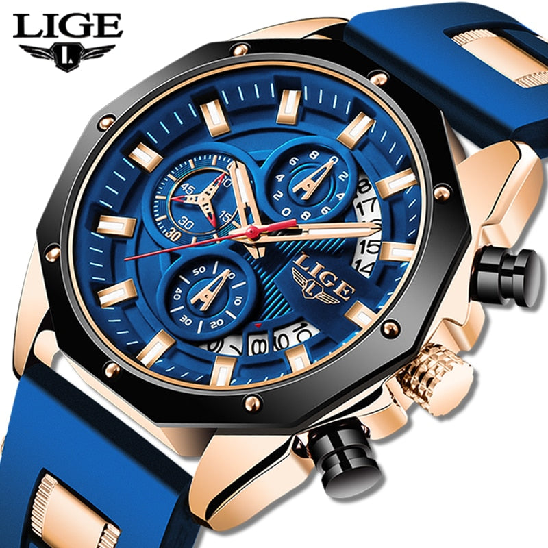 2023 New Fashion Men's Top Brand Luxury Silicone Sport Watches