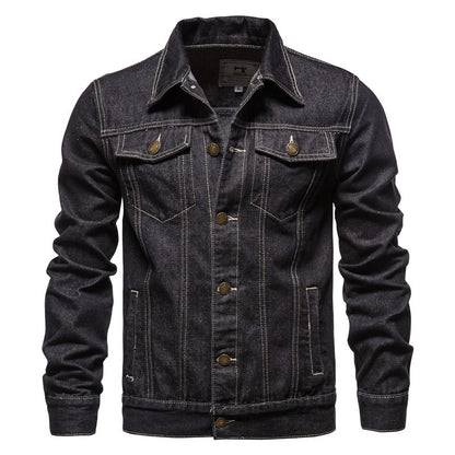 Hot Sale Blank Wash Blue Plus Size Jacket denim for Men Cotton Jackets Jeans In Stock Wholesale OEM Custom - Hiccupzz