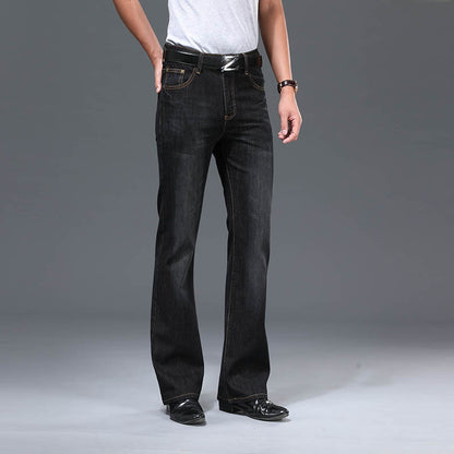 Modis Big Flared Boot Cut Leg Flared Loose Fit high Waist Male Designer Classic Denim Jeans - Hiccupzz