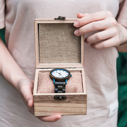 Bobo Bird Steel and Wood Quartz Watch - Fashion Men’s and Women’s Timepiece - Hiccupzz