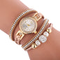 Leather bracelet Quartz luxury winding diamond wristwatch for women - Hiccupzz